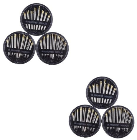 Anneome 6 Paquetes agujas de coser ojo agujas de coser de ojo aguja de ojo aguja de reparación de red aguja de lona aguja de coser a mano agujas de costura