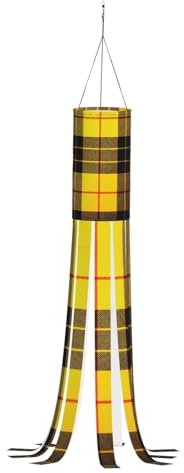 YQTGBCED Windsäcke für Herbst bis Winter, für Herbst bis Winter, Hängedekoration für Thanksgiving, Polyester-Windsack, Gelb / Grau / Schwarz