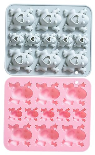 IMIKEYA 2 Pièces Moule à Pâtisserie Grenouille Mini Moules En Silicone Moule En Silicone Moule De Cuisson En Moules à Chocolat En Gommeux Gel De Silice