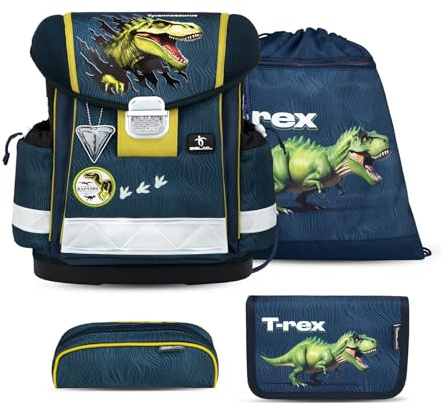 Belmil Classy Schulranzen Set 4 - teilig (403-13/AG/S) (King Dino)