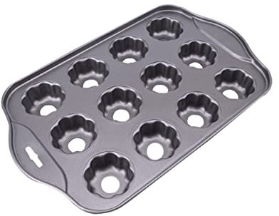 Cabilock Molde Para Hornear De Cavidades Molde Para Tartaletas De Huevo Doble Antiadherente Para Brownies