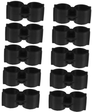 CONGARTENO Broom Pole Connection Clamp Double Pipe Clamp Inner Diameter 25mm Sturdy Broom Handle Connector Tool Fixing Kit 10pcs for Household Cleaning