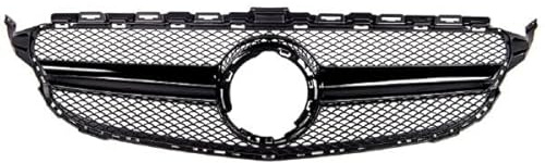 Kühlergrill Schwarz Glanz kompatibel mit Mercedes C W205 S205 MOPF nicht AMG
