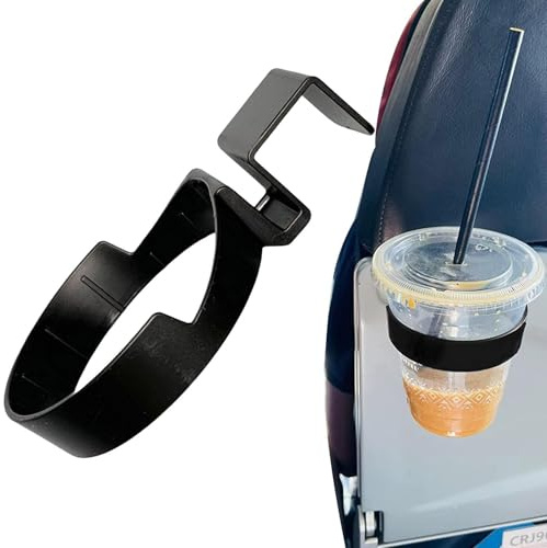 Flygplansdryck eller telefonhållare - 12 x 8,2 x 2,5 cm ABS STABEL TRAVE | Cup, lätt brickarrangör, fickstorlek tillbehör | Multifunktionellt spillfritt stativ för flyg c