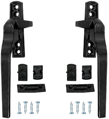 Yuiturt 2 Pcs Window Handle, UPVC Window Handles, Window Handle Replacement Kit, Left and Right Hand (Bright Gray)