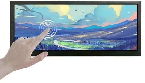 VSDISPLAY Monitor LCD táctil de 10,3 Pulgadas (1920x720) con Barra Estirada