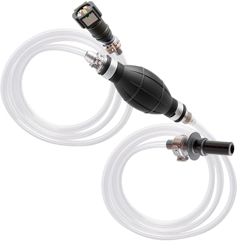 Afenau Diesel Fuel Priming Bleeding Pump Tool with Oil Pipe, Diesel Fuel System Priming Bleeding Pump Compatible with Ford diesel primer pump PSA Landrover Jaguar Volvo Vehicles Fuel System