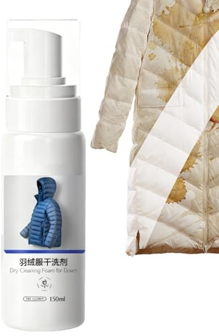 Waschmittel für Daunen 150ml Trockenwasch-Schaumspray für Daunenjacken | Fleckenentferner für Kleidung Für Jacken Mäntel Stoffe Teppiche Sofas Polster Haushalt Reise Winter