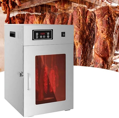 moupeaktain Gewerblicher Dörrautomat 800 W – Dry Aged Reifeschrank aus Edelstahl mit 14 Haken, Temperaturregelung 30-90℃ – Reifeschrank Für Fleisch