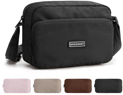 bagsmart Faltbare Umhängetasche Crossbody Bag Damen Klein 2.4L | Leichte Handytasche Zum Umhängen Wasserdichte Kleine Tasche Sling Bag Schultertasche für Uni Reisen Alltag Radfahren