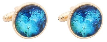 BWDHJLEY Manchettenknoepfe Herren Bräutigam, Cufflinks Wedding Legierung Sternenwolken Manschettenknöpfe Hochzeit Geschenk
