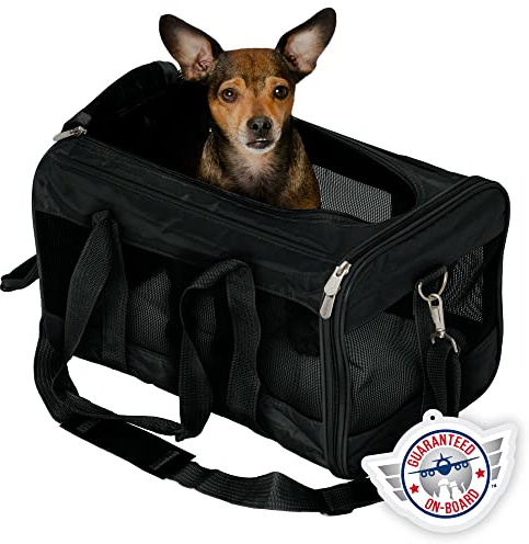 Sherpa Original Deluxe 55231, Resebur för Hund och Katt, Svart, M (43 x 27 x 26 cm)