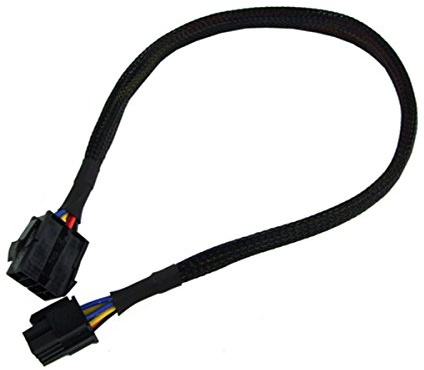Phobya Verlängerung 8-Pin oder EPS12V 45cm - Schwarz Kabel Lüfterkabel und Adapter