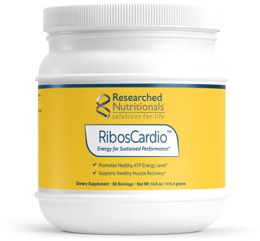 Researched Nutritionals RibosCardio ATP Energy Powder - D Ribose & L Carnitine Supplement with Magnesium, Malic Acid - Supports Muscle Recovery, Heart Health & Brain Health (41.4 g)