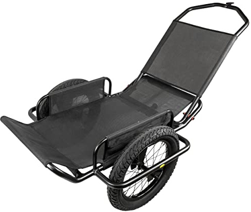 Rambo Bikes Aluminum Bike Trailer Cart - Heavy-Duty Game Cart and Utility Trailer - 300lbs Maximum Capacity - 6061 Aluminum Alloy Frame, 16 Fat Tires for Any Terrain - All-Purpose Foldable Trailer