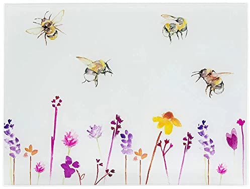 Busy Bees Glass Cutting Board by Lesser & Pavey