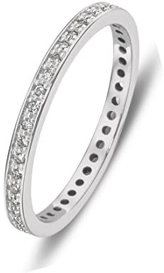 CHRIST Damen-Damenring Diamant 54, Weißgold 32000551