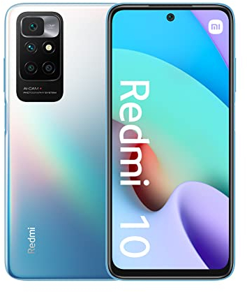 Xiaomi Redmi 10 - Smartphone de 4+64GB, Pantalla de 6,5” FHD+ 90Hz, MediaTek Helio G88, Cuadruple Cámara de 50MP IA, 5000mAh (Versión ES + 3 Años de garantía)