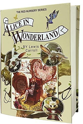 Echt Papier Umlenkung Buchsafe Aufbewahrungsbox Wörterbuch Geheimtresor Dose mit Sicherheits-Zahlenschloss, Umleitungsbuch versteckter Safe (Alice, Kombination)