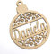 Bolas de Navidad de Madera Personalizada con Nombre. Adornos navideños. Ornamento, decoración para el árbol de Navidad. (Modelo 1)