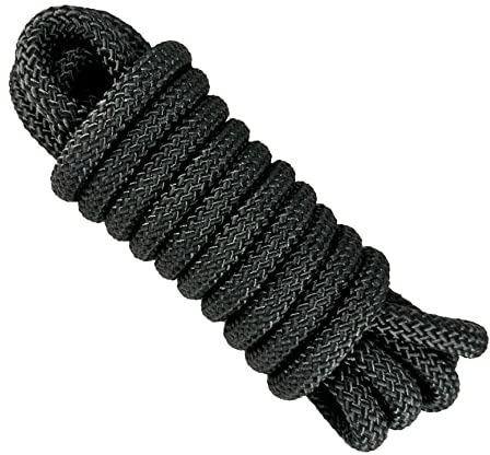 12mm Corde en Polyester Haute Ténacité. 5M. Noir