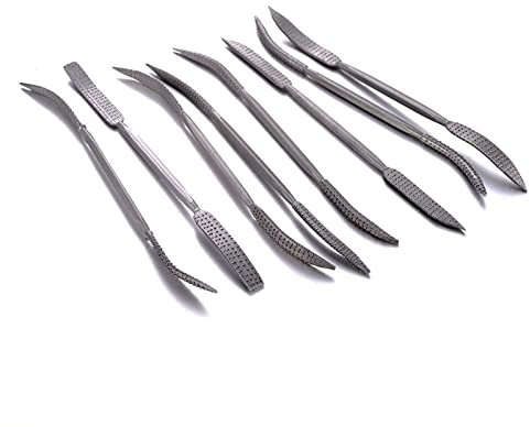 oUyOo 8Pcs Mini Wood Working Rasp Riffler File Set Double Ended Coarse Hand Tool 190Mm, File Set, Riffler File Set,Stone Rifflers