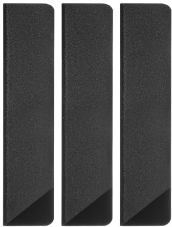 QUARKZMAN 3 Stück Messerschutz, 15 cm x 3.6 cm Universal Messerschutzhülle Kunststoff Messerschutz Schutzhülle Atmungsaktive Messerscheid für Küchenmesser Obstmesser Schwarz