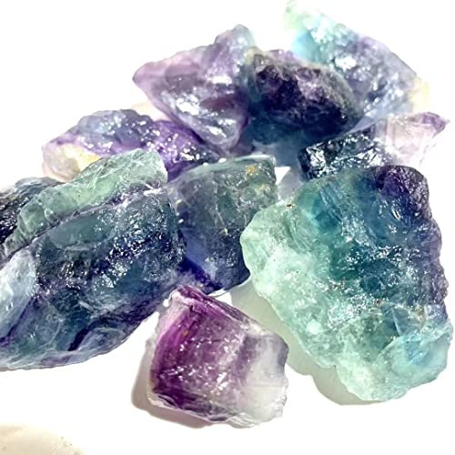 ICXLPMC Cristal Natural, 200g, fluorita arcoíris Natural, Cristal de Roca en Bruto, Gema, Grava Inicio Colecciones