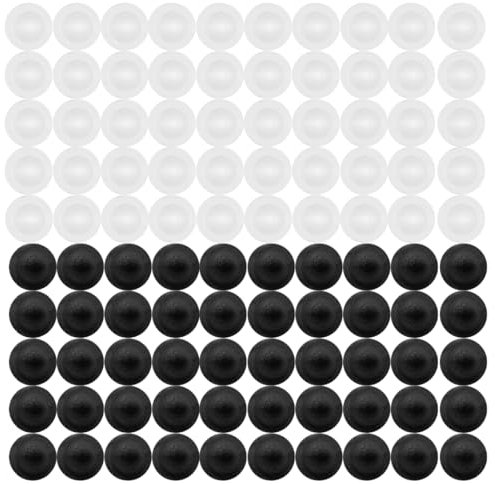 100 Stück Abdeckkappen für Schrauben, Kunststoff-Kreuzschlitzschraube Deckel, Schraubenabdeckung Weiss,chwarz Schraube Dekorative Abdeckungen