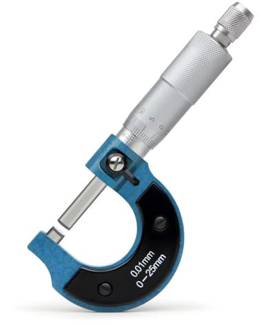 Kdouehg 0.01mm 0-25mm Outside Micrometers Measuring Gauging Tool Scale Mechanical Caliper Precision Micro Meter for Measurement