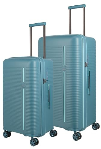 travelite 4-hjuls resväskeset 2 delar L/M resväskeserie ROOMER resväska hårt skal med TSA-kombinationslås, storlek M med integrerat expansionsveck