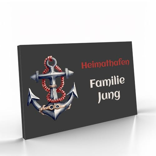 Jung Edelstahl Design V2A Edelstahl Türschild – Individuell bedruckbar | Hochwertiges Firmenschild, Büroschild oder Namensschild (Anthrazit RAL7016, 300x200 mm)