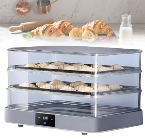 Kindevieft Fermentadora eléctrica de Masa，Fermentadora eléctrica de Masa de Pan de 40 l， Temperatura Ajustable, con Pantalla táctil Inteligente, Adecuada para panadería casera