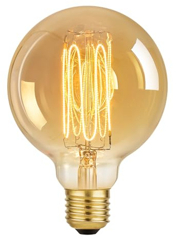 NUODIFAN Edison LED Vintage glühbirne,Dimmbar LED Retro Warmweiss E27 Retro LED Glühbirnen, Lampen mit Bernstein-Glas, 4W ersetzt 40W, 2300K, 470LM