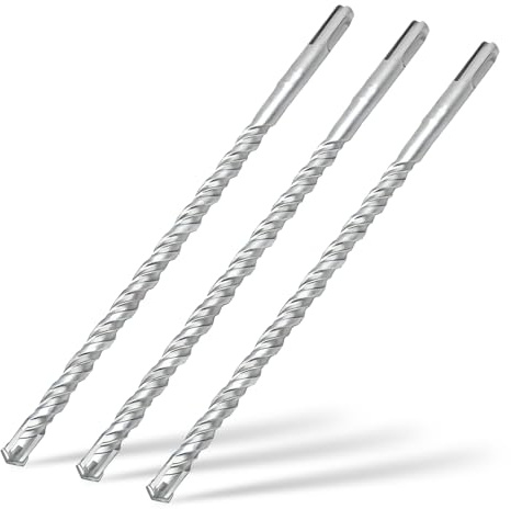 Set 3 Broca para hormigón SDS Plus 10x300mm,4 cortes de metal duro y doble hélice,para piedra natural,hormigón