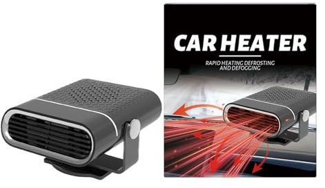 Termoventilador De Coche De 12 V - Potente Calentador Interior De 150 W, Diseño De Rotación Total, Calentador Portátil | Suministro De Calor Fiable Para Vehículos Exteriores Con Patio