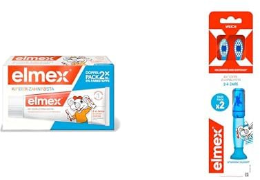 Bundle of elmex Kinderzahnpasta 2-6 Jahre 2x50ml + elmex Kinderzahnbürste 2-6 Jahre, 2 Stück