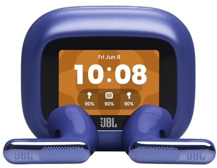 JBL Live Flex 4 Auricolari True Wireless con Cancellazione del Rumore, Blu | Bluetooth 6.0, Autonomia di 50 Ore, Impermeabilità IP54, Smart Charging Case, Inconfondibile Suono JBL e Suono Spaziale JBL