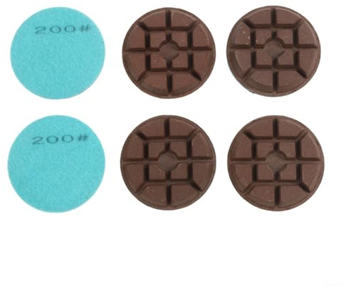 Discos de pulido de 80 mm para hormigón para mármol de granito, almohadillas abrasivas secas/húmedas de 3 pulgadas con malla 50 200 para acabado refinado (malla 200)