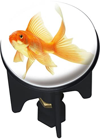 WENKO Waschbeckenstöpsel Pluggy® Fish - Abfluss-Stopfen, für alle handelsüblichen Abflüsse, Kunststoff, 3.9 x 6.5 x 3.9 cm, Mehrfarbig