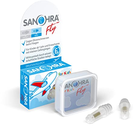 SANOHRA fly öronproppar för barn – 24 dB SNR bullerdämpning – kan användas flera gånger – 1 par – plast