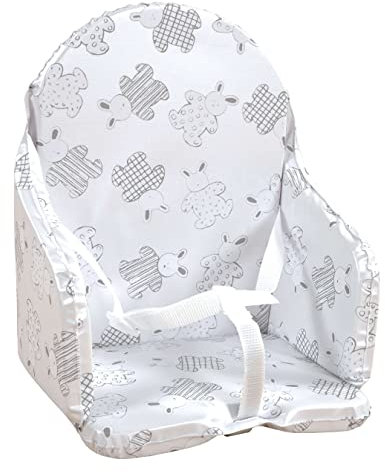 Looping Babyhochstuhlkissen | Wasserdichtes PVC, mit Riemen | Pyjama Rabbit