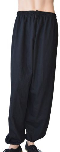 Jonie Uniforms Kung Fu Pants in 100% Cotton Twill-Adult Large (Outseam: 44 Waist: 44~25)