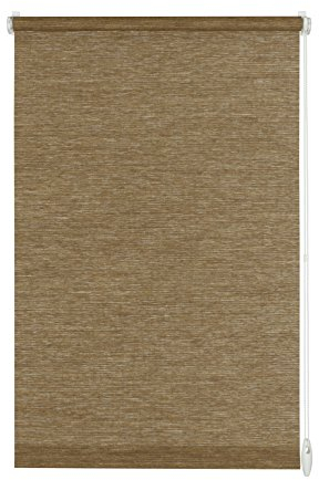 GARDINIA Rollo zum Klemmen oder Kleben, Tageslicht-Rollo, Blickdicht, Alle Montage-Teile inklusive, EASYFIX Rollo Natur, Nougat, 75 x 150 cm (BxH)