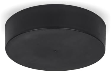 Licht-Zubehoer.de by MLZ Lampenbaldachin - Lampenverteiler | Abdeckkappe/Baldachin Zipdesign Medium mit 0-7 Lampenpendel Ø120mm, Höhe 30mm (schwarz RAL9005 matt)