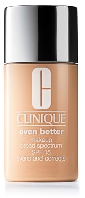 Clinique Even Better Makeup Liquid Foundation SPF 15 with Vitamin C for Dry + Oily Combination Skin Types | Medium Coverage + Natural Finish | Evens Skin Tone + Reduces Dark Spots, Stone, 1 Fl Oz