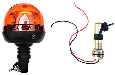 Matel Service Details zu Orange 45 LED Rundumleuchte Warnleuchte 12V 24V R65 R10 flex mit Aufsteckrohr