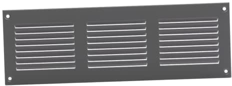 300x100mm Lüftungsgitter - Grau Abluftgitter mit Insektenschutz Abluft Zuluft Metall Gitter