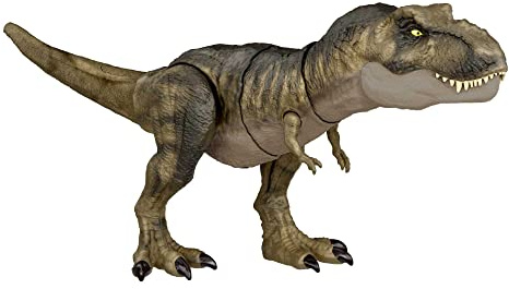 Mattel Jurassic World T-Rex Morsure Extrême, figurine dinosaure, jouet pour enfant dès 4 ans, HDY56