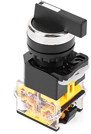 22mm 3 Posizioni Momentaneo, Interruttore a Chiave Momentaneo Rotary Switch, 2NO + 1NC Selettore di Ripristino Automatico Interruttore Rotativo 220V/380V